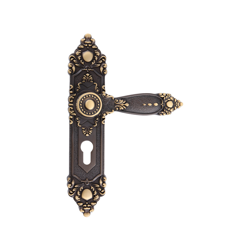 610-510 European Retro 24K Gold Real Gold Silent Long Panel One-Piece Lock