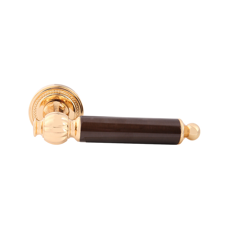 105-316 Nordic Copper 24k Kunci Kamar Tidur Emas Nyata