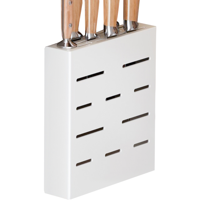 Rak Dapur Aluminium Ruang Punch-Free White Simple Knife Holder