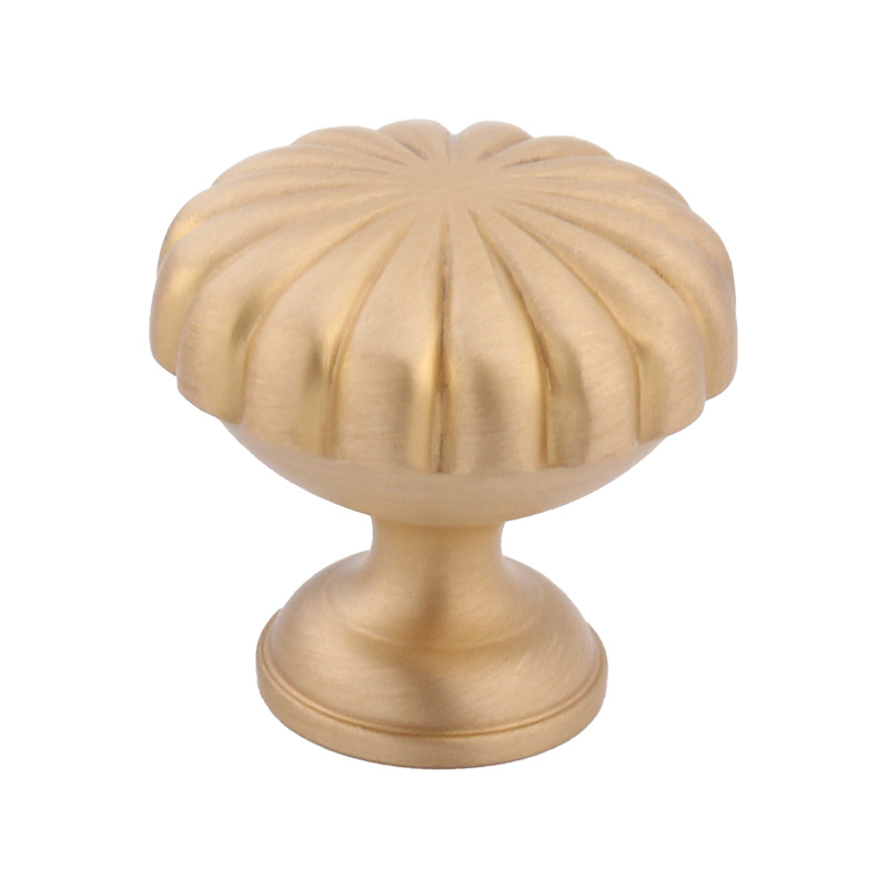 9085 French Pumpkin Brass Pintu Kabinet Lubang Tunggal Pegangan Kecil